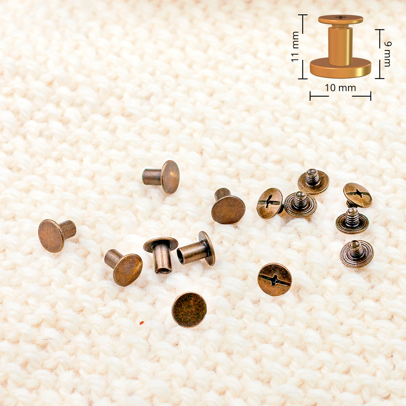 Ruuviniitti pronssi lattapää