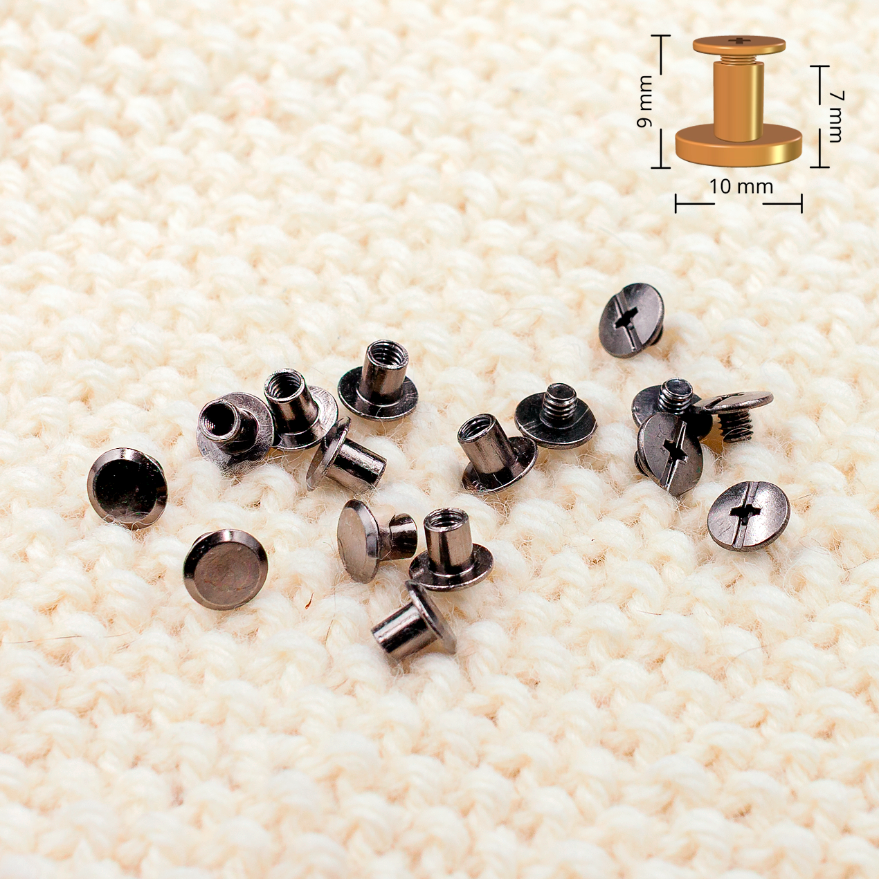 Ruuviniitti musta/grafiitti lattapää