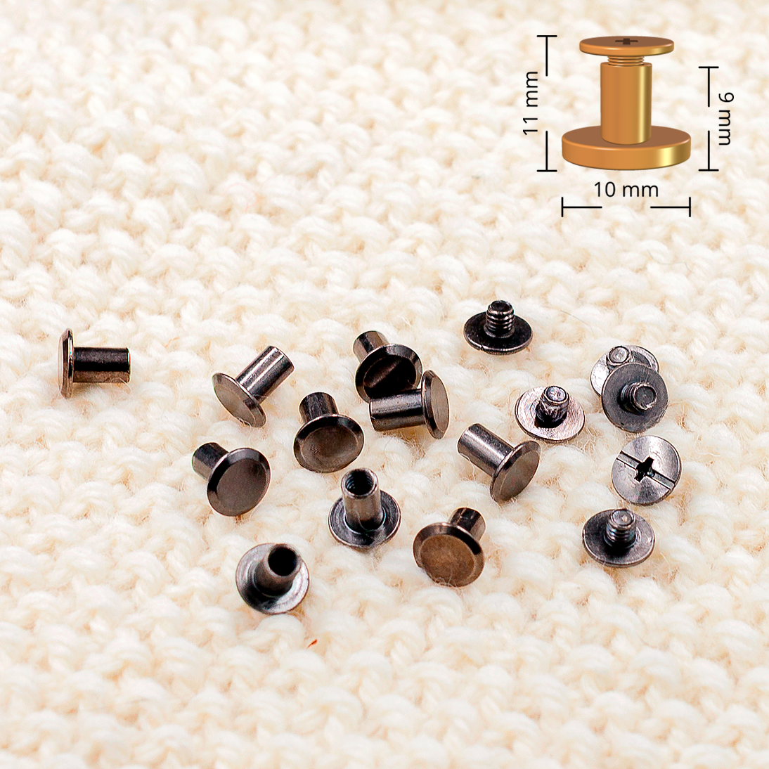 Ruuviniitti musta/grafiitti lattapää