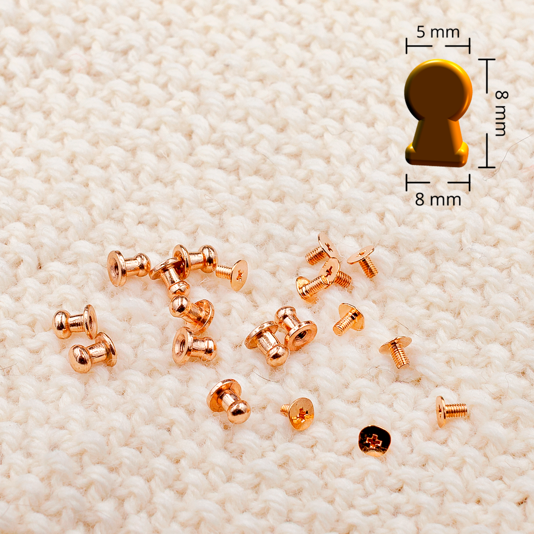 Ruuviniitti kulta pallopää