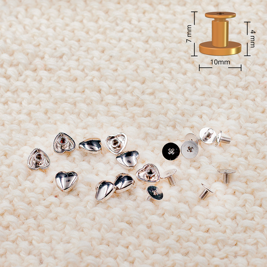 Ruuviniitti sydän hopea